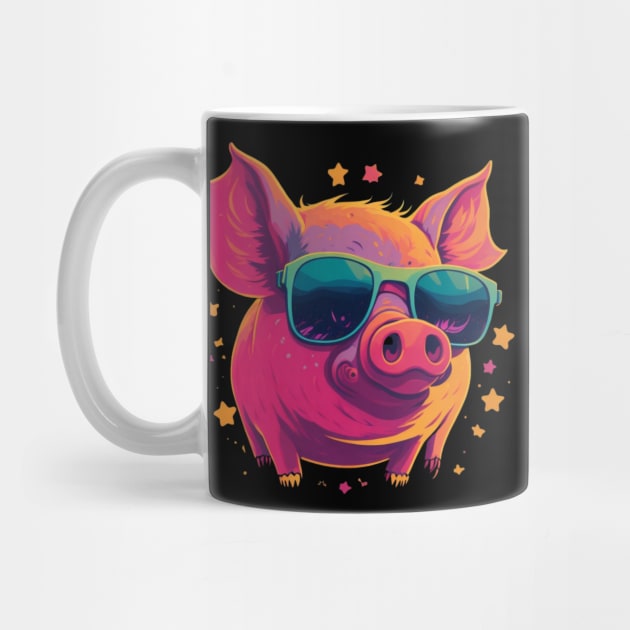 Pig in sunglasses by MrPug